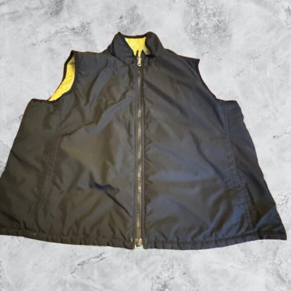 Eddie Bauer reversible black and bright lime green vest Size: XL - Picture 2 of 7